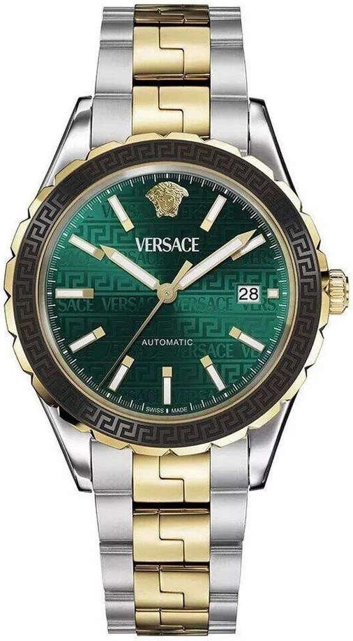 Versace Herreklokke VEQCA0524 Hellenyium Grønn/Gulltonet stål Ø42