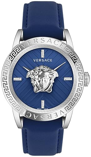 Versace Herreklokke VESN00122 V Code Blå/Lær Ø43 mm