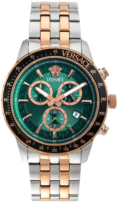 Versace Herreklokke VEZCA0424 Sport Grønn/Rose-gulltonet stål Ø44