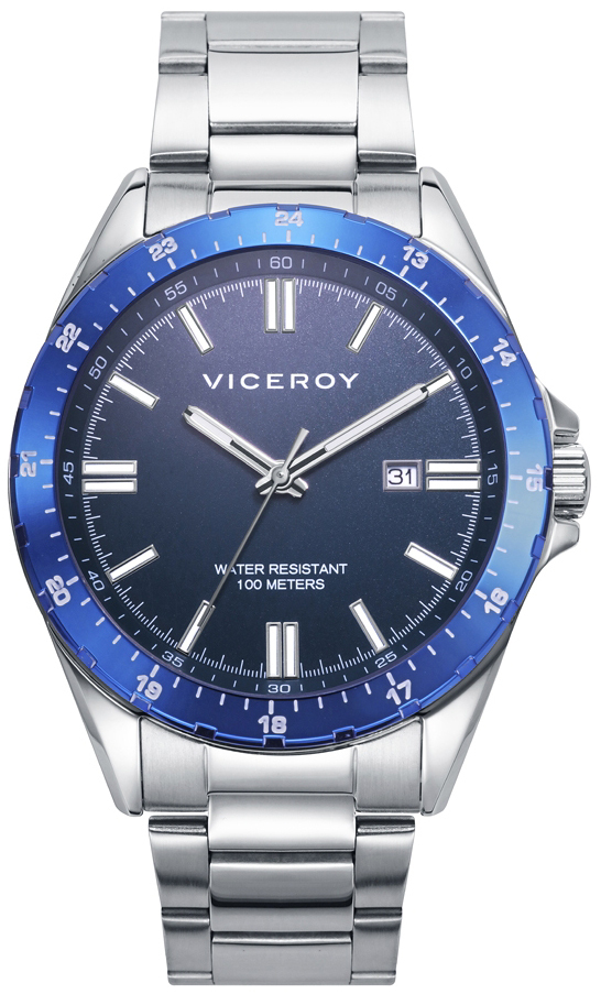 Viceroy Herreklokke 401295-33 Classic Blå/Stål Ø43 mm