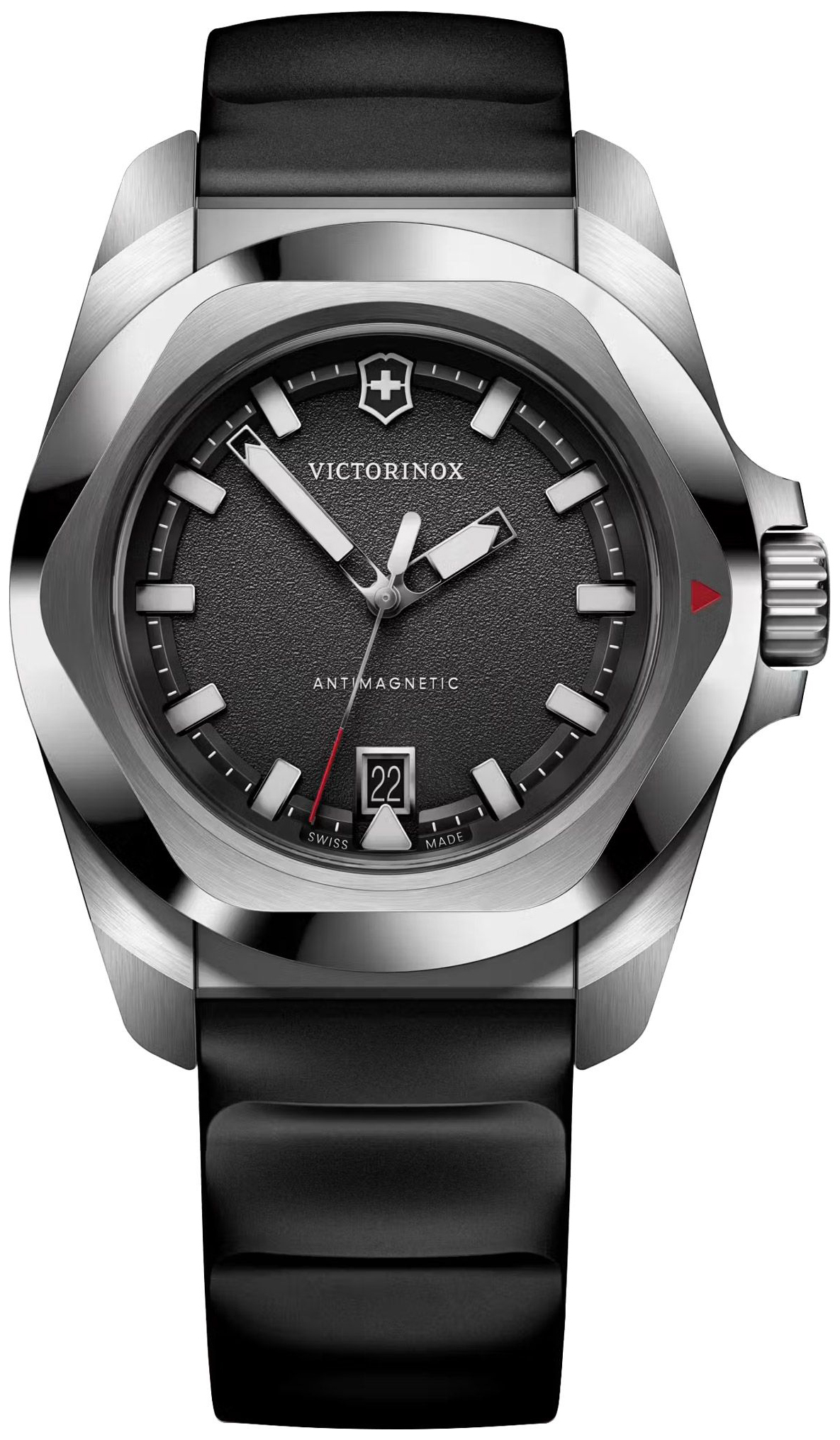 Victorinox Herreklokke 242028 I.N.O.X. Sort/Gummi Ø41 mm