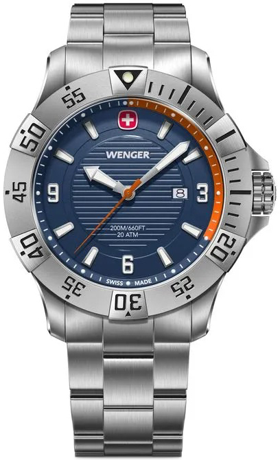 Wenger Herreklokke 01.0641.141 Seaforce Blå/Stål Ø43 mm