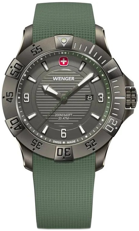 Wenger Herreklokke 01.0641.143 Seaforce Grå/Gummi Ø43 mm