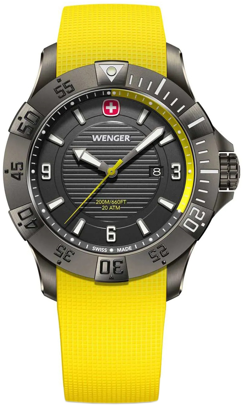 Wenger Herreklokke 01.0641.145 Seaforce Grå/Gummi Ø43 mm