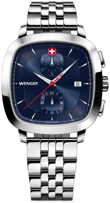 Wenger Herreklokke 01.1933.103 Vintage Blå/Stål
