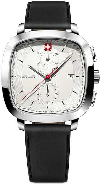 Wenger Herreklokke 01.1933.104 Vintage Hvit/Lær
