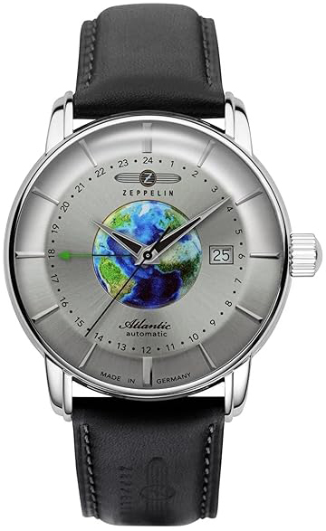 Zeppelin Herreklokke 84681 Atlantic Grå/Lær Ø42 mm