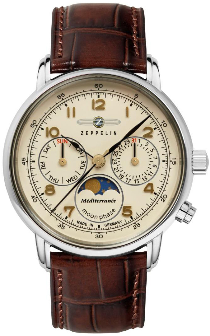Zeppelin Herreklokke 96375 Mediterranee Beige/Lær Ø36 mm